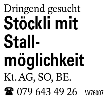 Stöckli mit Stall-möglichkeit