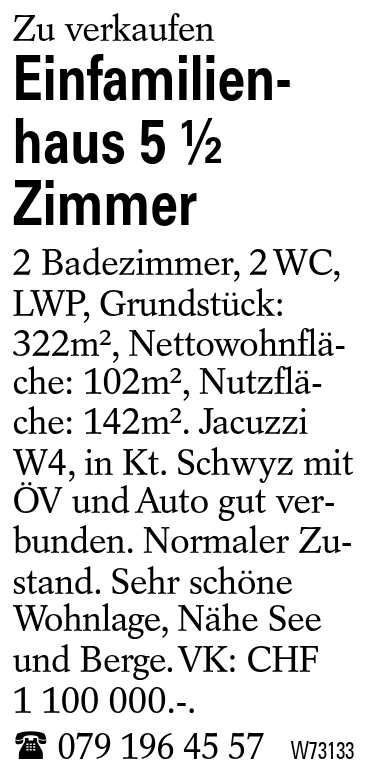 Einfamilienhaus 5 ½ Zimmer