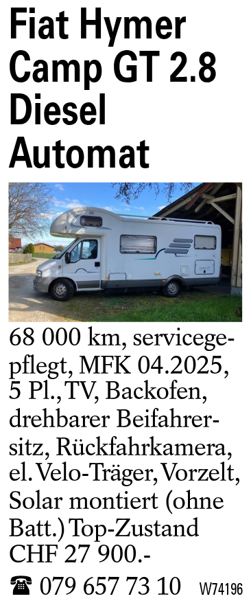 Fiat Hymer Camp GT 2.8 Diesel Automat