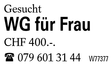 WG für Frau