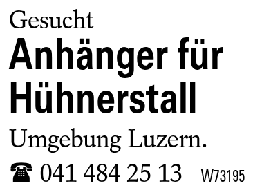 Anhänger für Hühnerstall