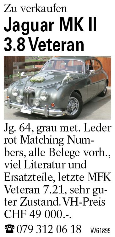 Jaguar MK II  3.8 Veteran