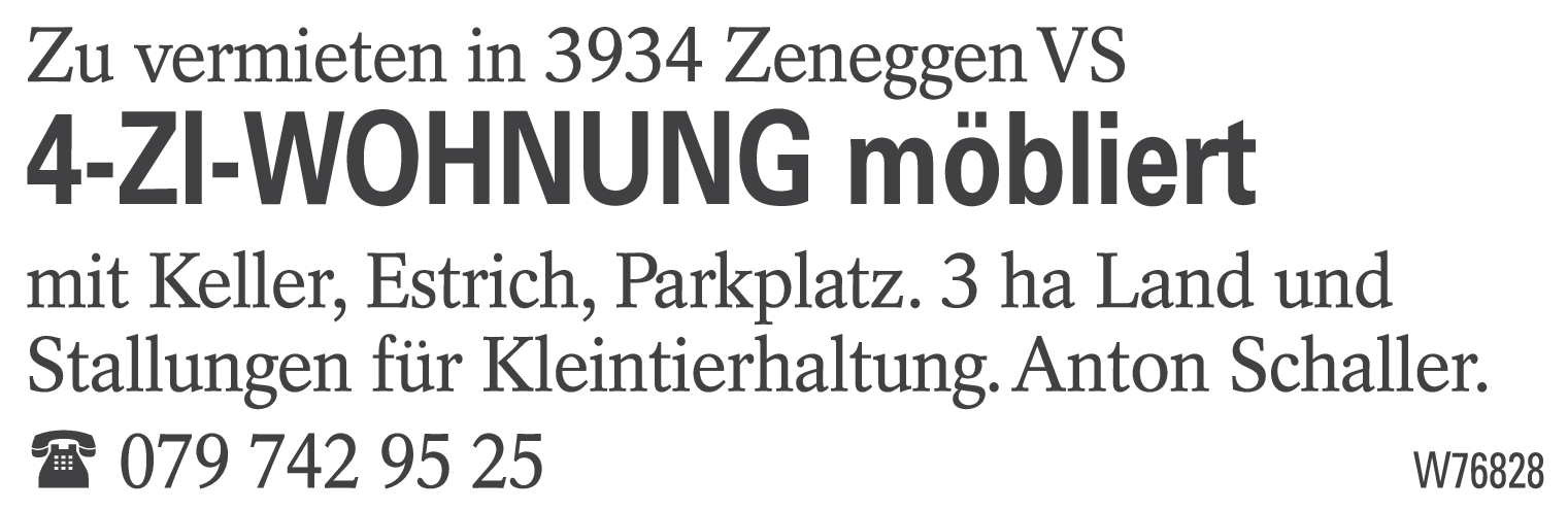 4-Zi-Wohnung möbliert
