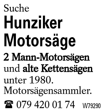 Hunziker Motorsäge