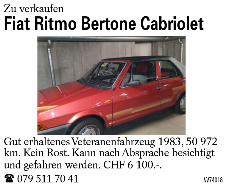 Fiat Ritmo Bertone Cabriolet