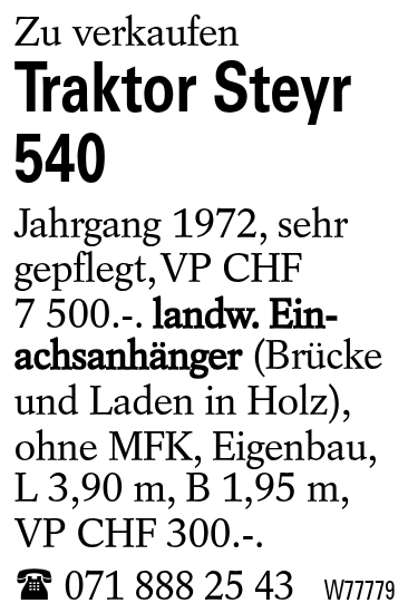 Traktor Steyr 540