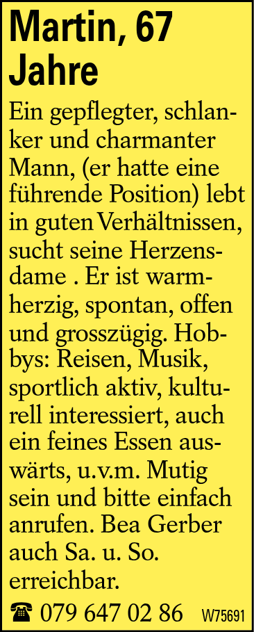 Martin, 67 Jahre
