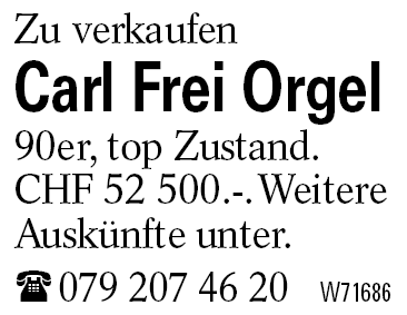 Carl Frei Orgel