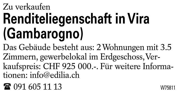 Renditeliegenschaft in Vira (Gambarogno)