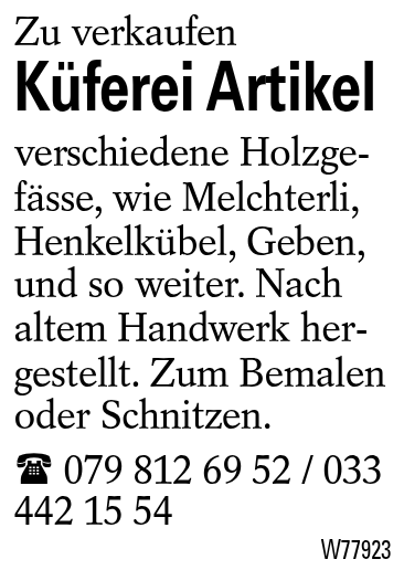 Küferei Artikel