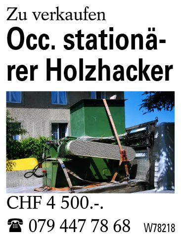 Occ. stationärer Holzhacker
