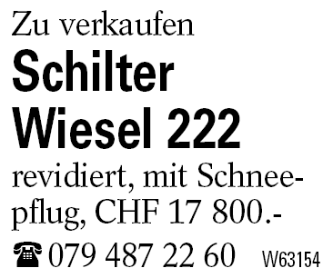 Schilter             Wiesel 222