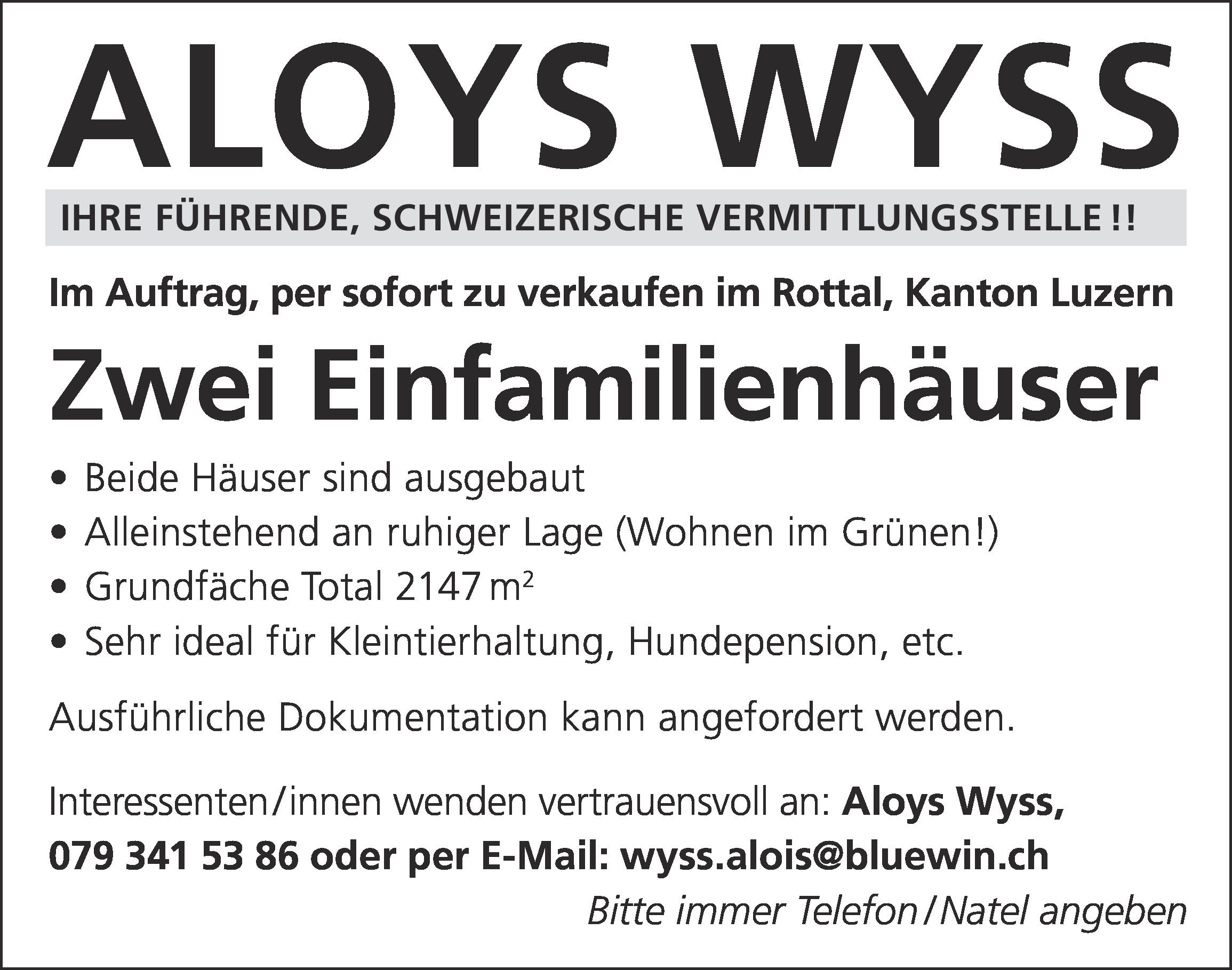 Zwei Einfamilienhäuser