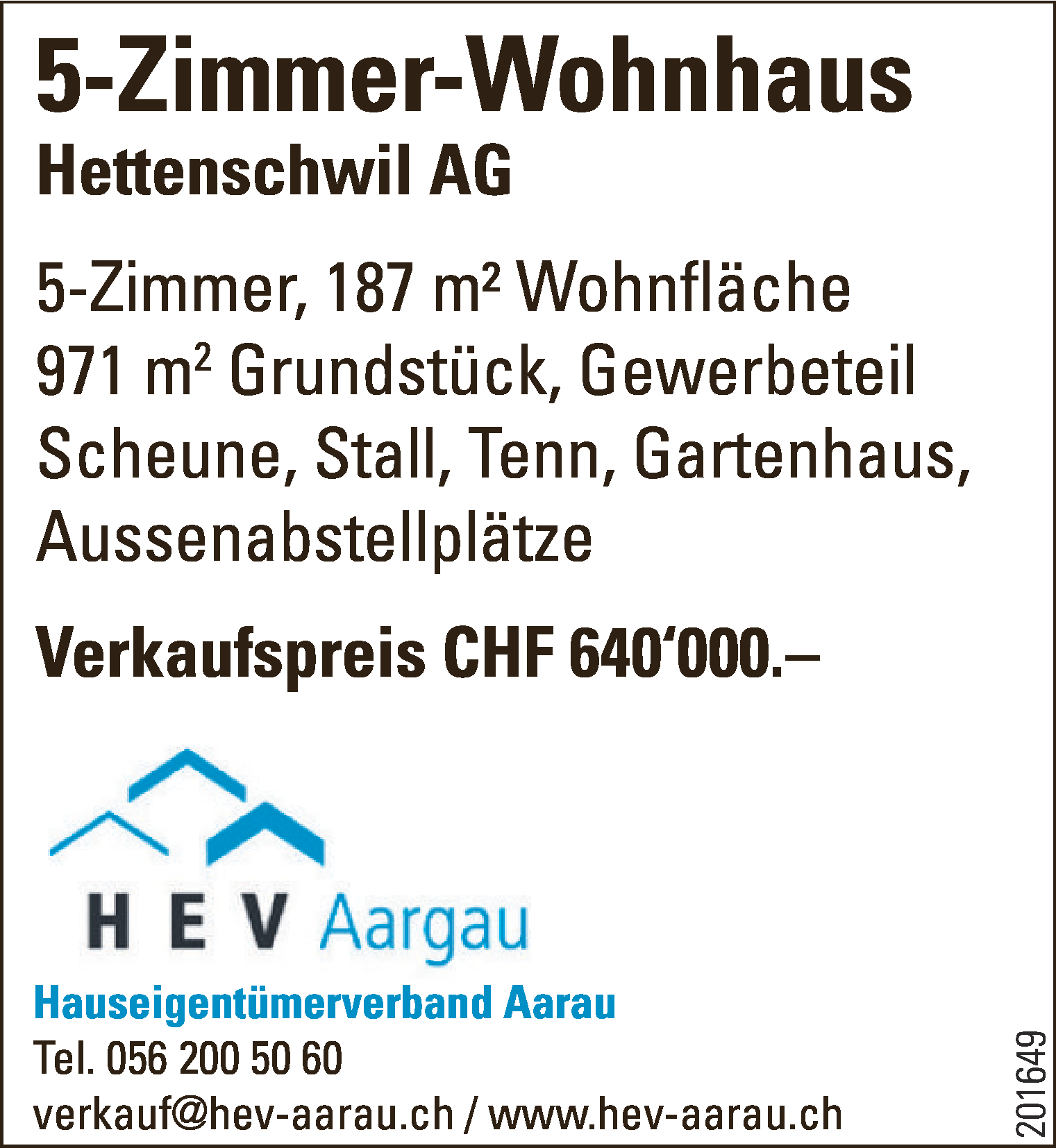 5-Zimmer-Wohnhaus Hettenschwil