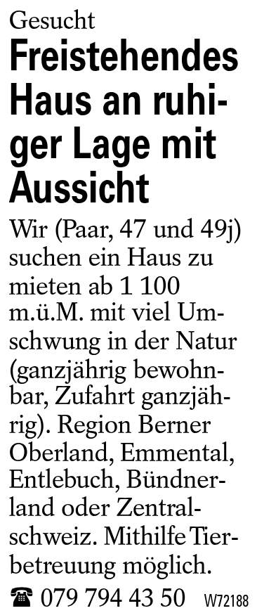 Freistehendes Haus an ruhiger Lage mit Aussicht