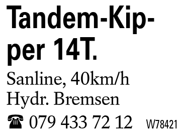 Tandem-Kipper 14T.