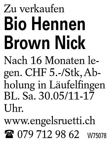 Bio Hennen Brown Nick