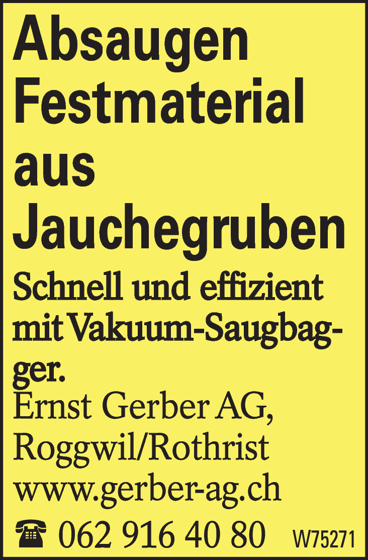 Absaugen Festmaterial aus Jauc