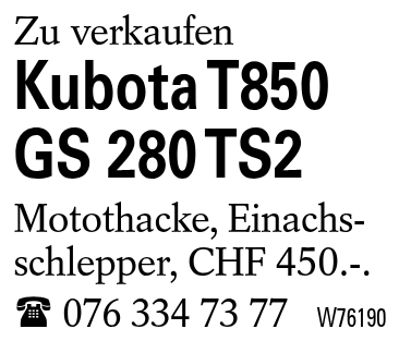 Kubota T850 GS 280 TS2
