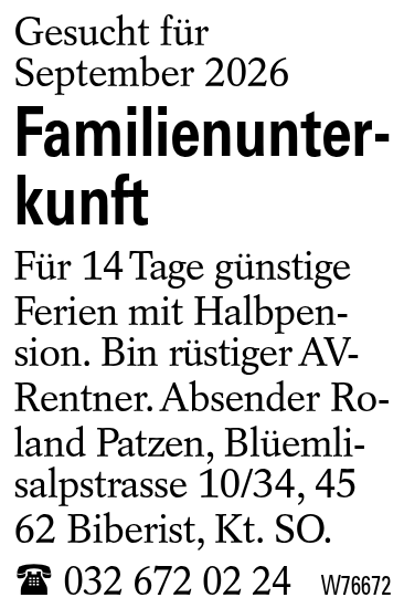 Familienunterkunft