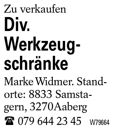 Div. Werkzeugschränke