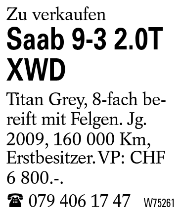 Saab 9-3 2.0T XWD