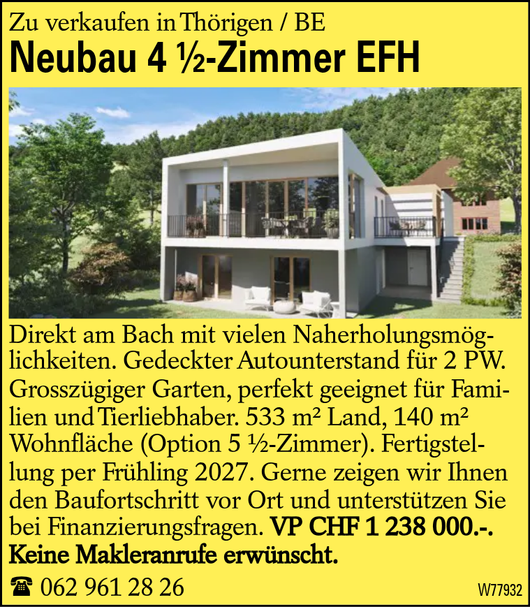 Neubau 4 1/2-Zimmer EFH