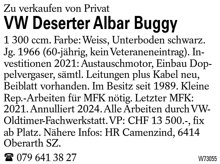 VW Deserter Albar Buggy