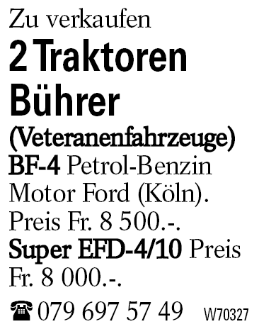 2 Traktoren Bührer