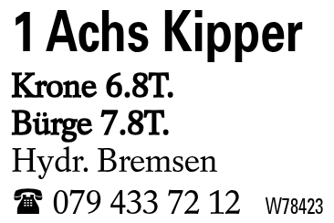 1 Achs Kipper