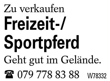 Freizeit-/ Sportpferd