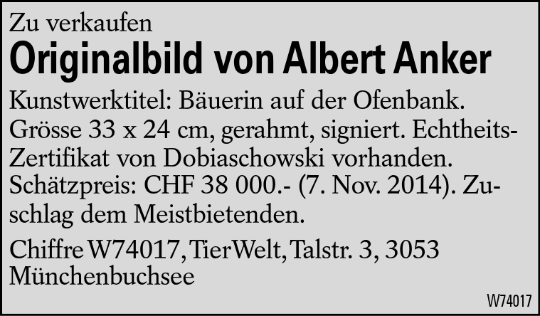 Originalbild von Albert Anker