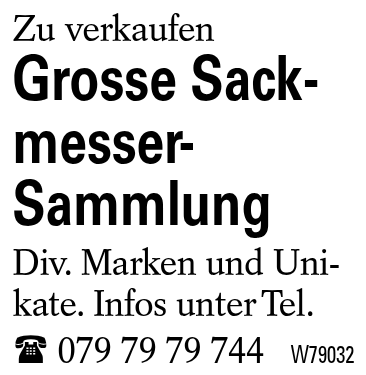 Grosse Sackmesser-Sammlung