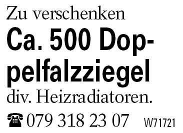 Ca. 500 Doppelfalzziegel