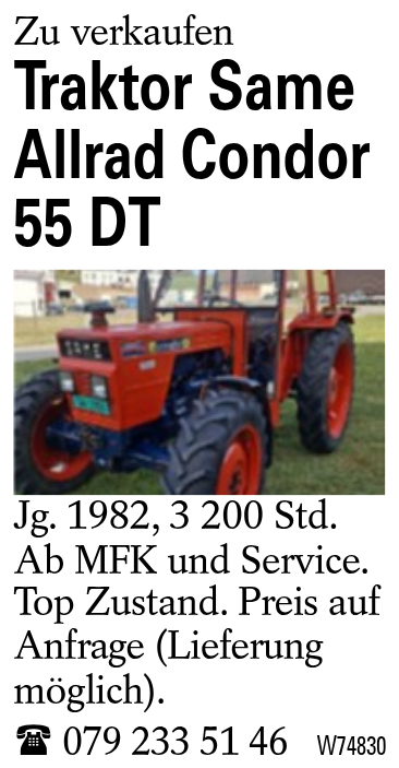 Traktor Same Allrad Condor 55 DT