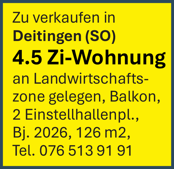 Zu verkaufen 4.5 Zi-Whg Deitin