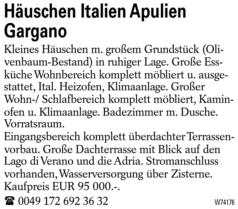 Häuschen Italien Apulien Gargano