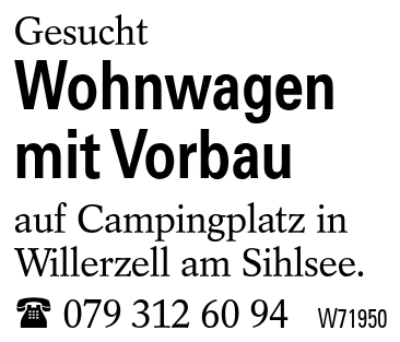 Wohnwagen mit Vorbau