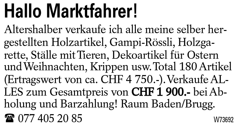 Hallo Marktfahrer!