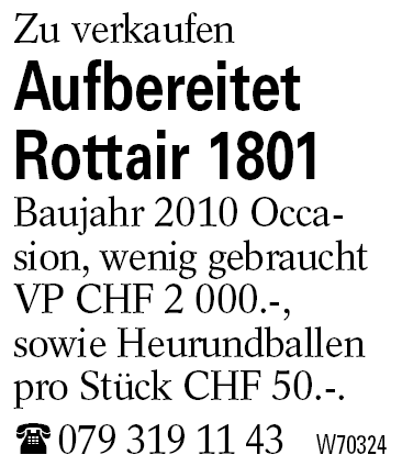Aufbereitet Rottair 1801