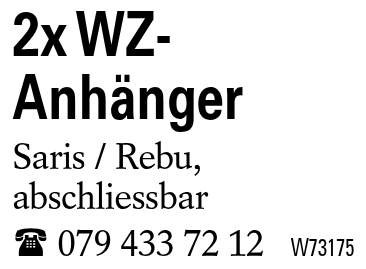 2x WZ- Anhänger