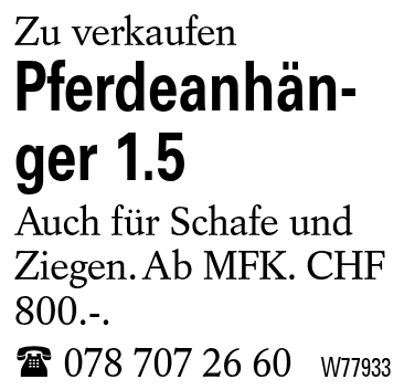 Pferdeanhänger 1.5