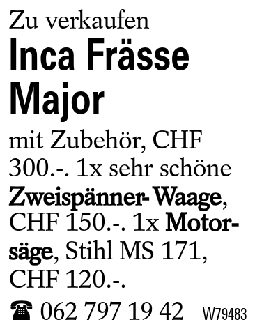 Inca Frässe Major