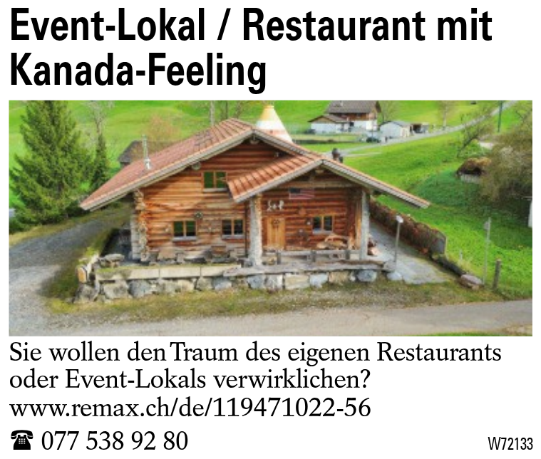 Event-Lokal / Restaurant mit Kanada-Feeling