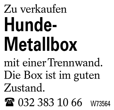 Hunde-Metallbox