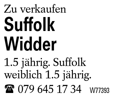 Suffolk Widder