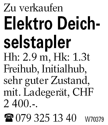 Elektro Deichselstapler