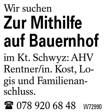 Zur Mithilfe auf Bauernhof