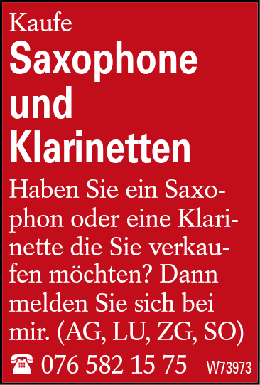Saxophone und Klarinetten