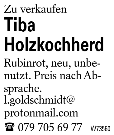 Tiba Holzkochherd